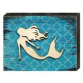 Designocracy Nautical Mermaid Vintage Cove Art on Board Wall Decor 9851408